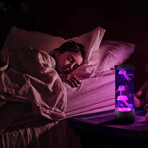 Jellyfish Aquarium Table Lamp with LED Night Illumination