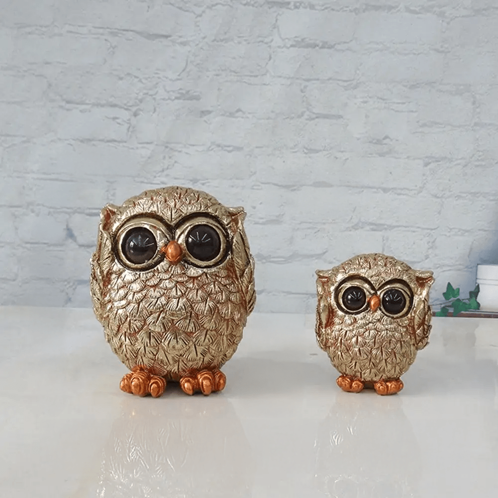 Elegant Artisan Owl Figurine - Handcrafted Home Accent