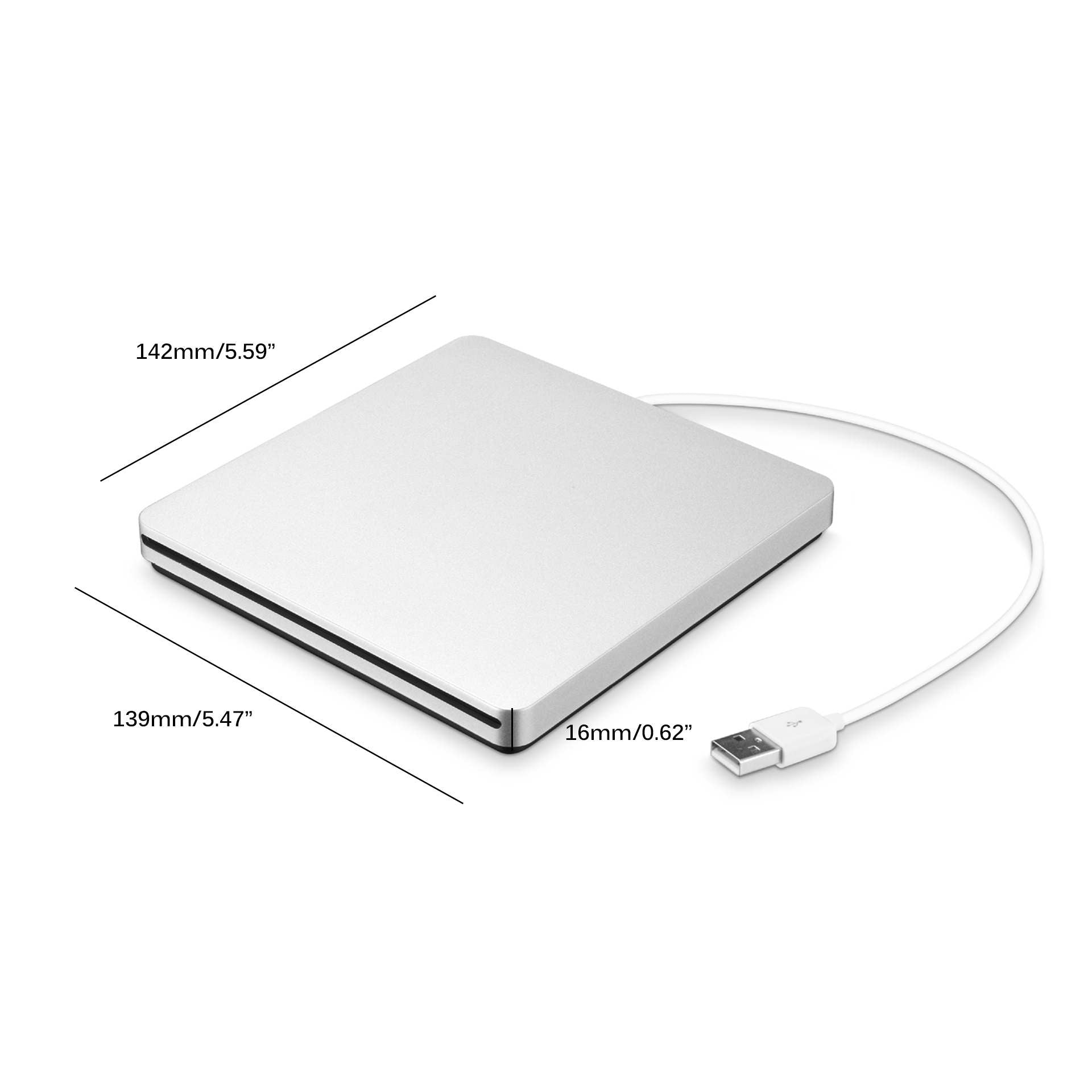 Portable USB CD/DVD Drive for MacBook Air and Laptops