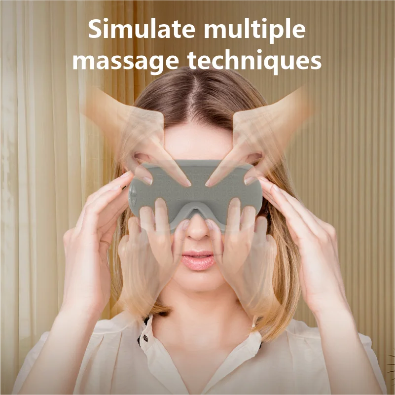 Portable V-Shape Eye Massager with Heat & Air Pressure for Relaxation