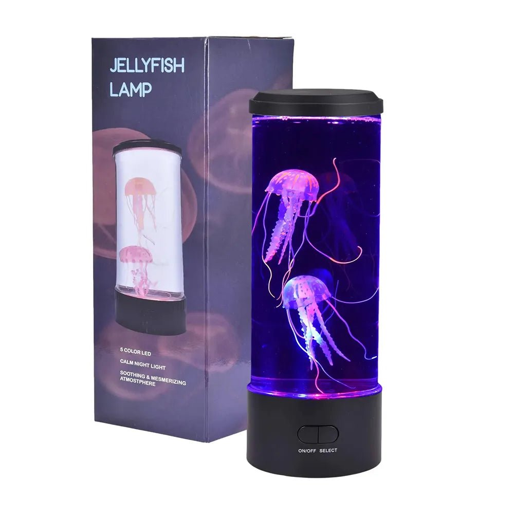 Jellyfish Aquarium Table Lamp with LED Night Illumination