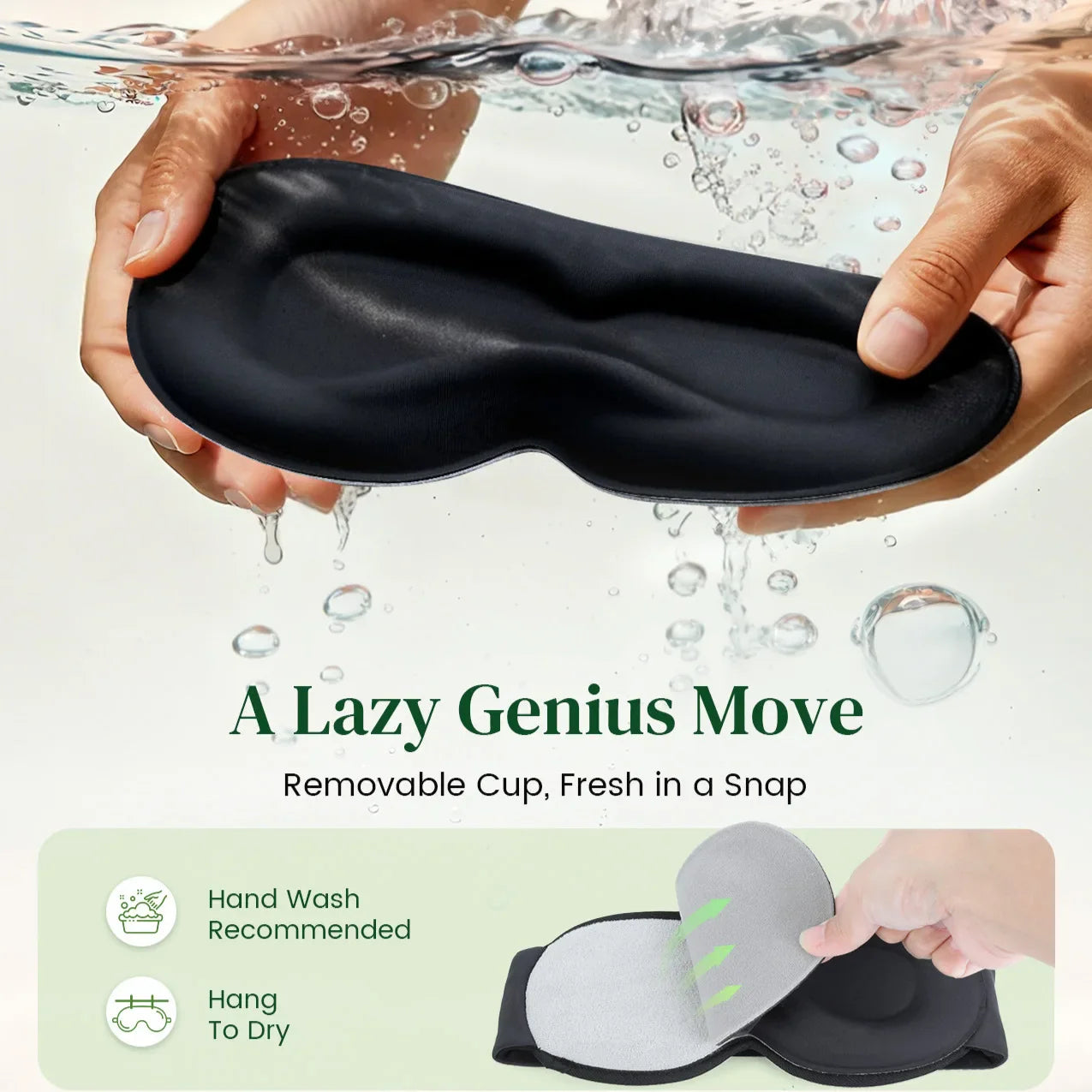 Bluetooth 5.4 3D Eye Mask for Sleep - Breathable, Light Blocking, Zero Pressure