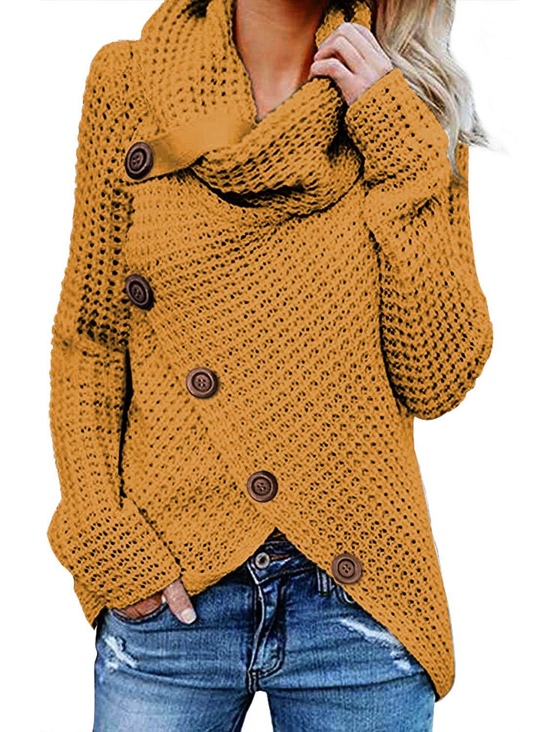 Women’s Knit Cardigan | Shawl Collar & Asymmetrical Buttons | Soft Lining Fabric | Stylish Warmth for Any Weather