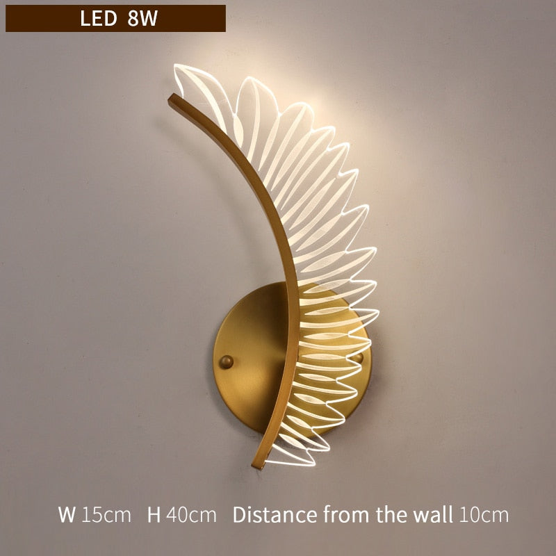 Design Wall Lamps Interior with Golden Angel Wings by Taavita