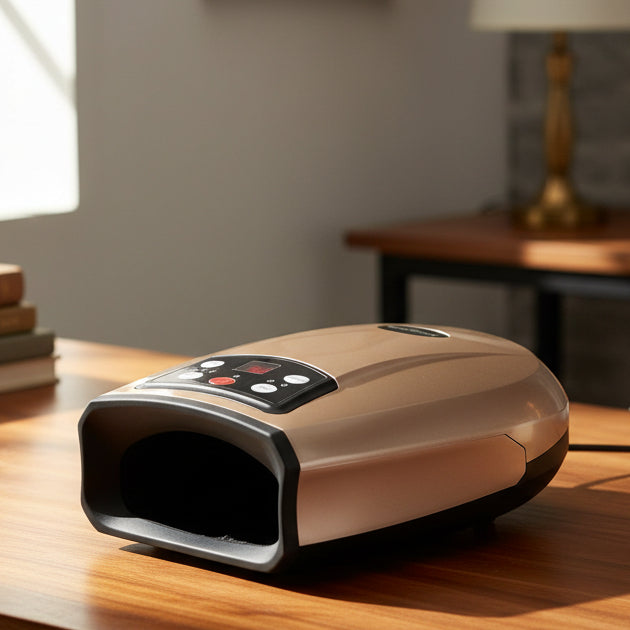 PalmEase Cordless Hand Massage Device with Heat and Compression