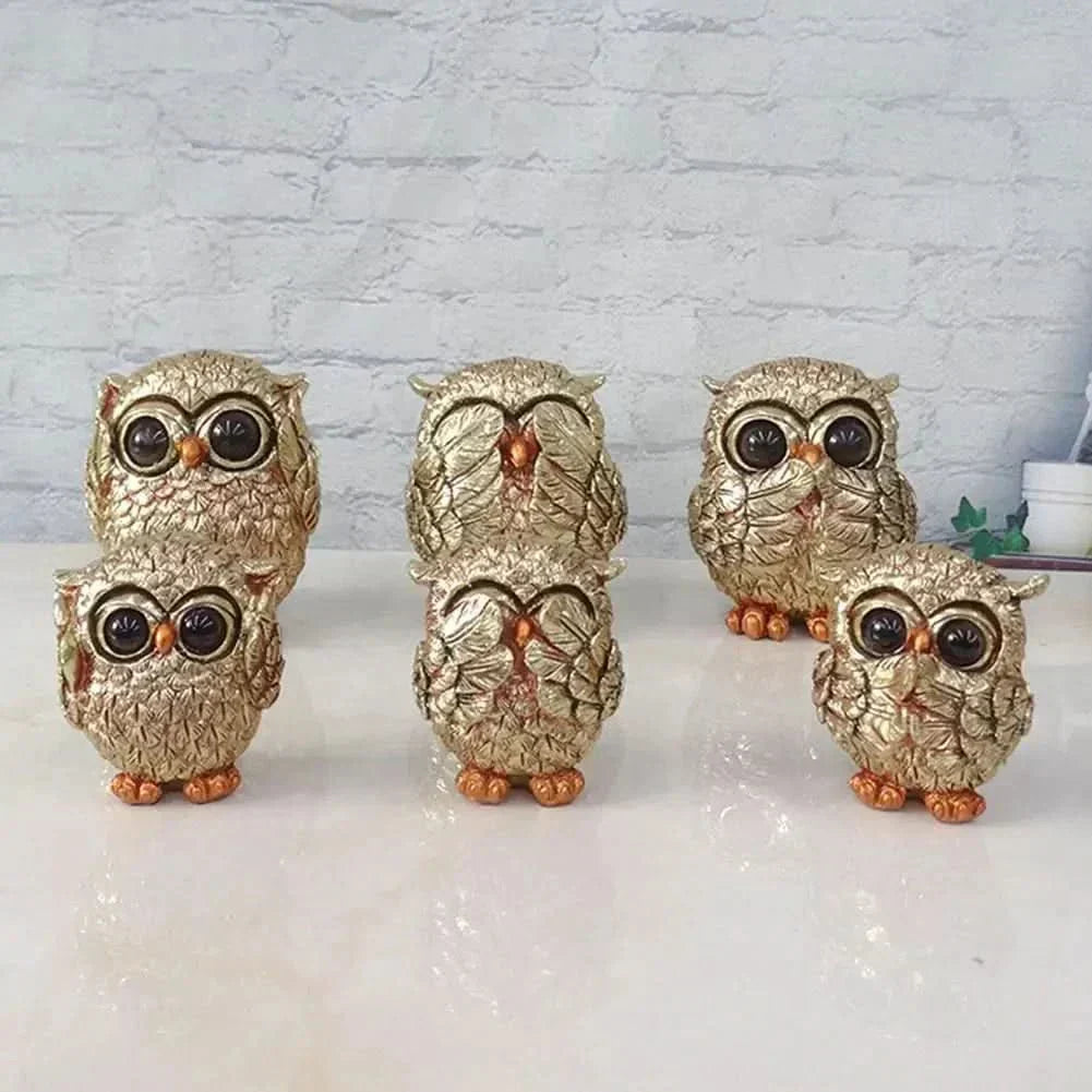 Elegant Artisan Owl Figurine - Handcrafted Home Accent