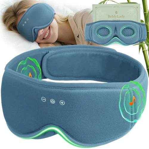 Bluetooth Sleep Eye Mask with 3D Light Blocking Design and Binaural Sound
