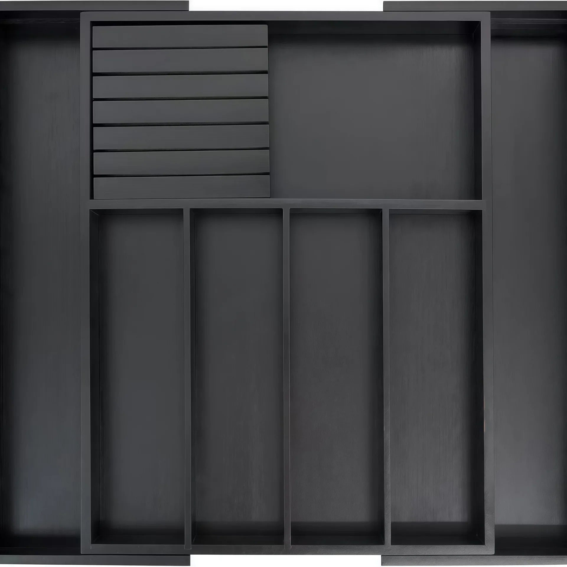 Bamboo Kitchen Drawer Organizer with Adjustable Sections for Space-Saving Storage