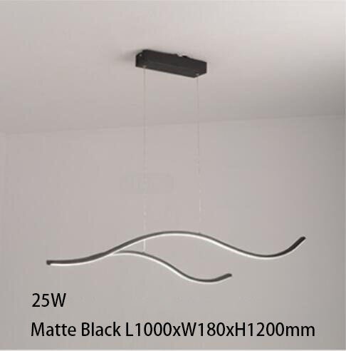 Sleek LED Pendant Light with Artistic Wave Design