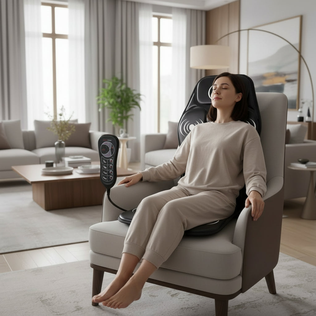 SerenityWave Electric Back Massager with Heating Feature