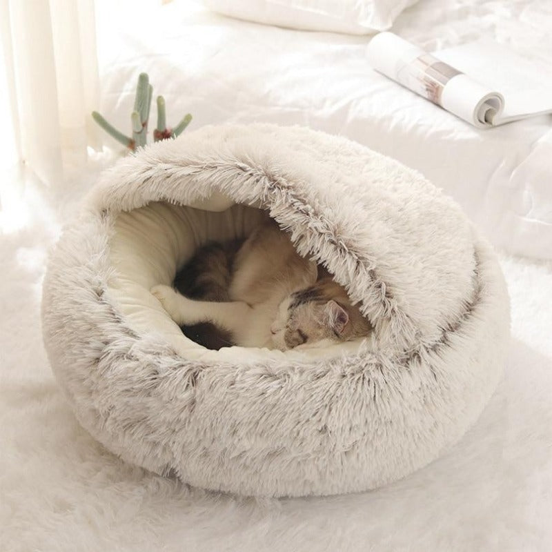 Plush Round Calming Cat Cave
