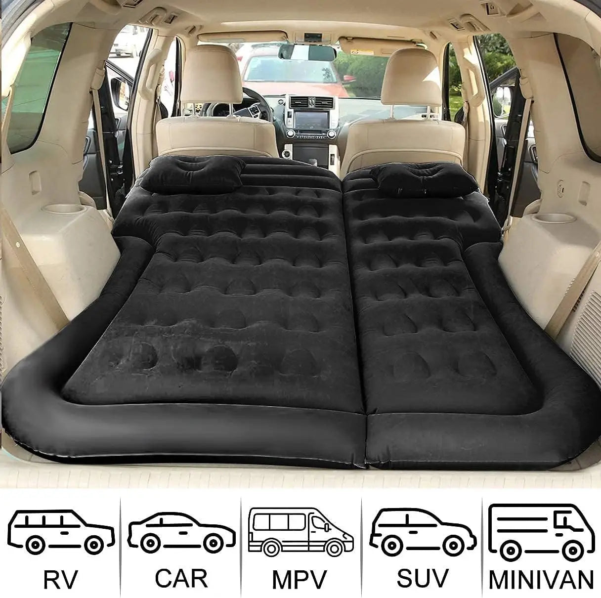 Inflatable Portable Car Mattress – Sturdy Foldable Bed for Travel