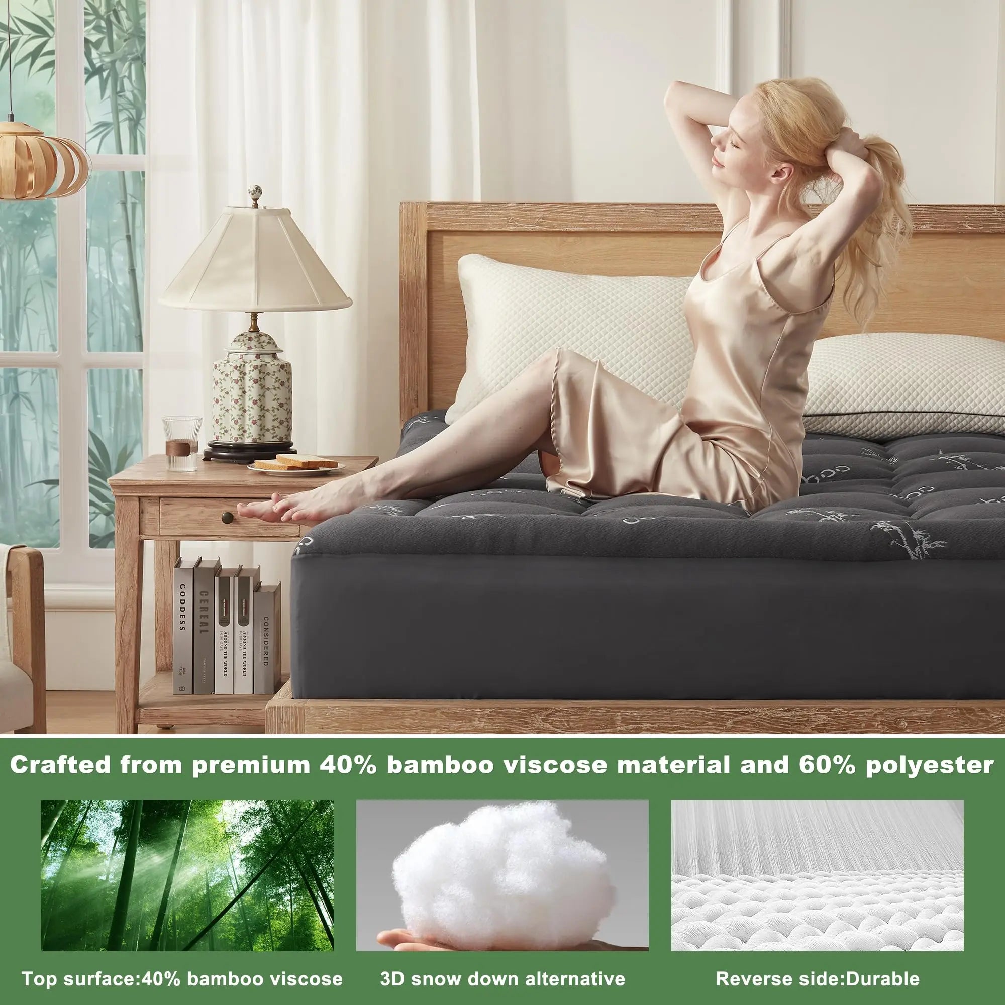 Bamboo Viscose Mattress Protector with Quilted Pattern – Waterproof & Breathable