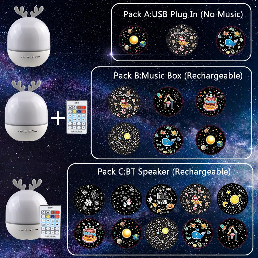 Starry Harmony Projector Lamp with Bluetooth Audio