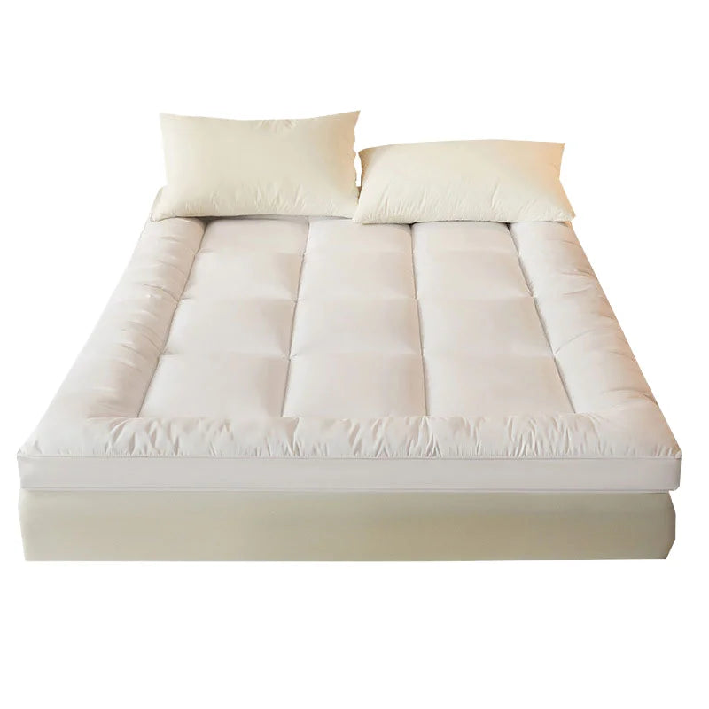 Foldable Mattress Topper with Non-Slip Foam & Microfiber Cover for Comfort