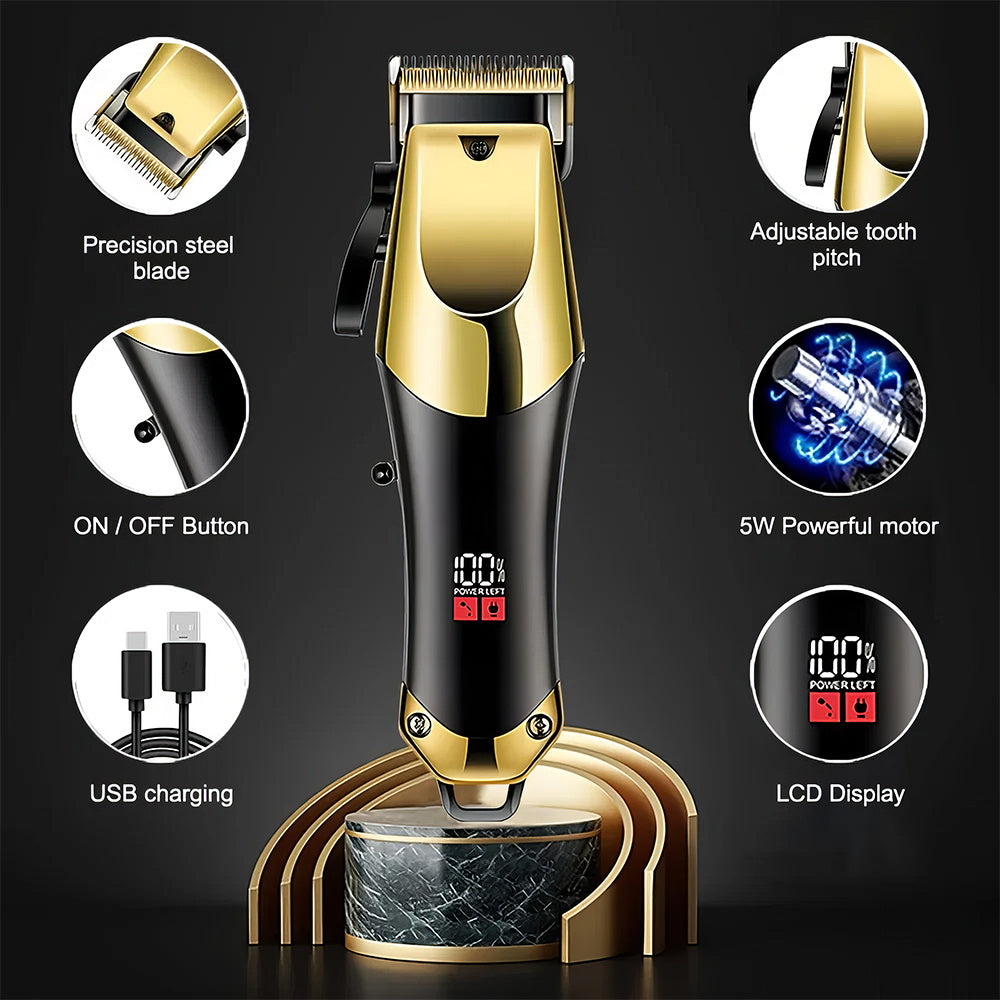 Rechargeable Wireless Hair Cutting and Grooming Kit
