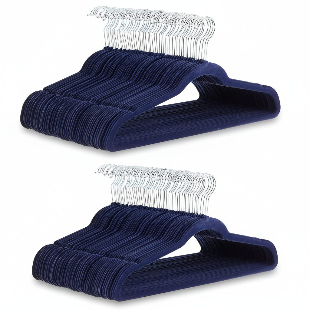 Space-Saving Velvet Hangers with Grip for Organized Closets