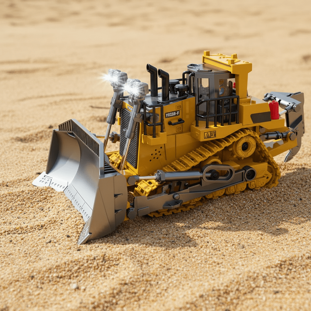 Dynamic Duo Remote-Controlled Bulldozer and Excavator Set