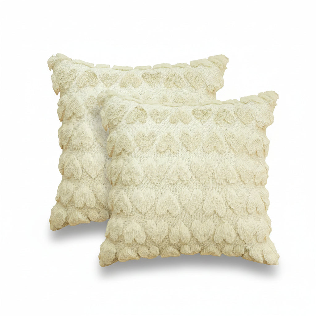 Charming Heart-Designed Throw Pillow Covers for Valentine's Day