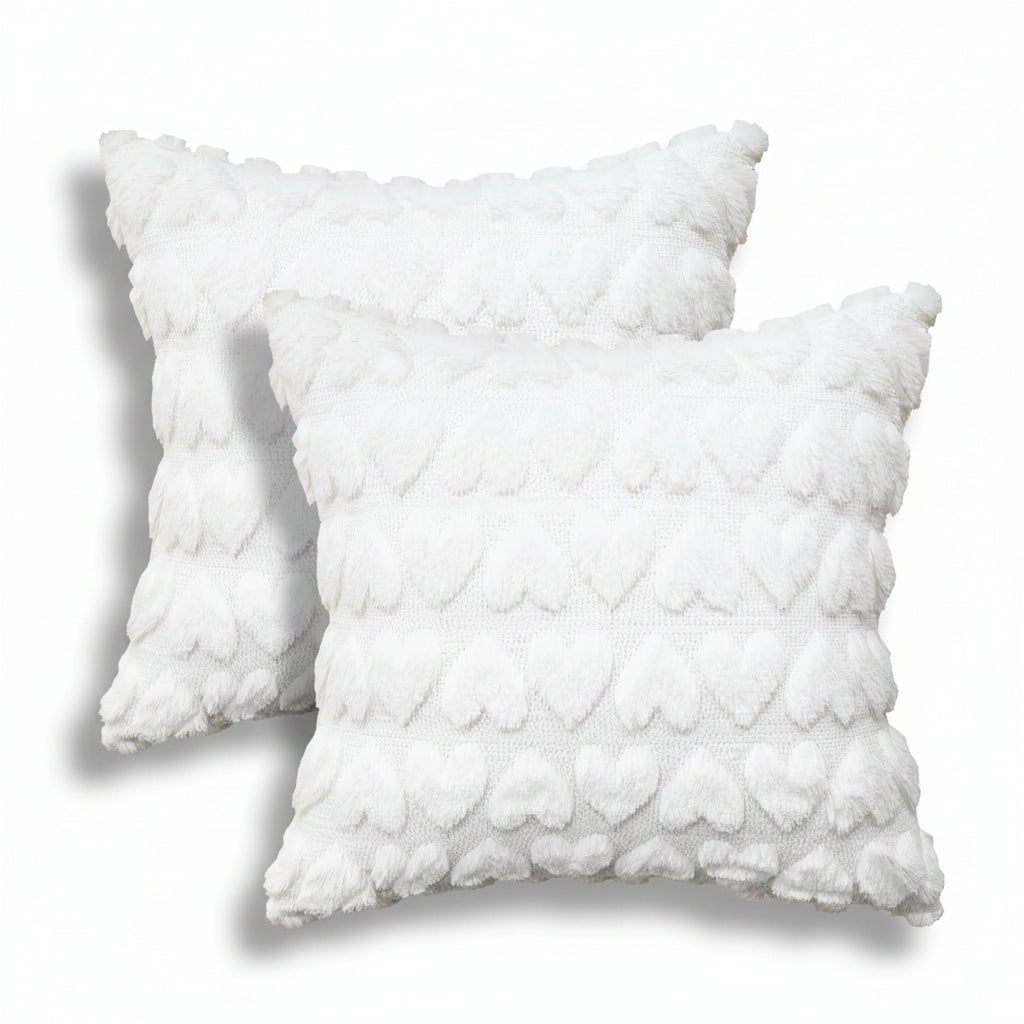 Charming Heart-Designed Throw Pillow Covers for Valentine's Day