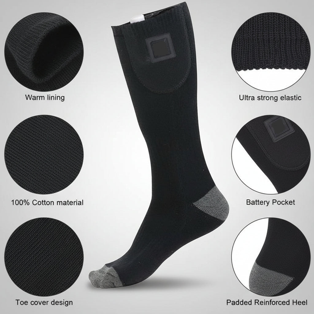 All-Day Rechargeable Thermal Socks for Ultimate Winter Comfort