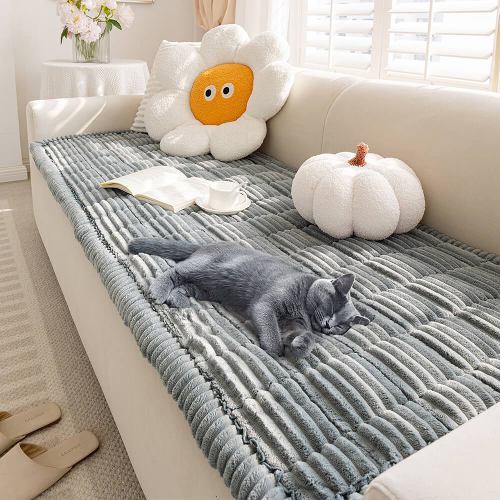 WarmNest Plush Pet Mat for Sofa and Bed Protection