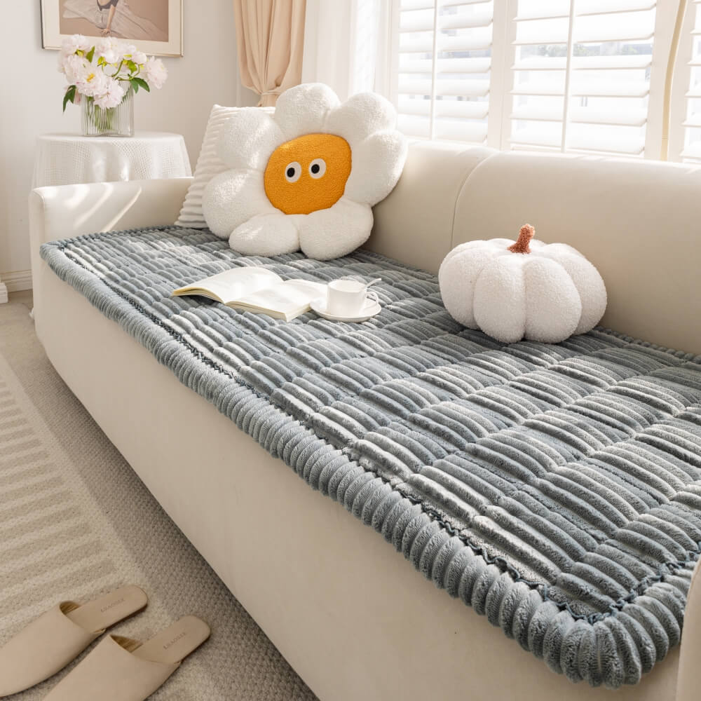 WarmNest Plush Pet Mat for Sofa and Bed Protection