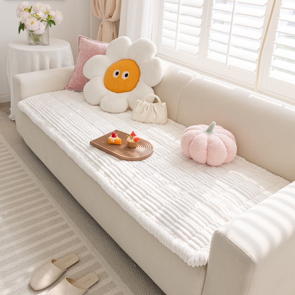 WarmNest Plush Pet Mat for Sofa and Bed Protection
