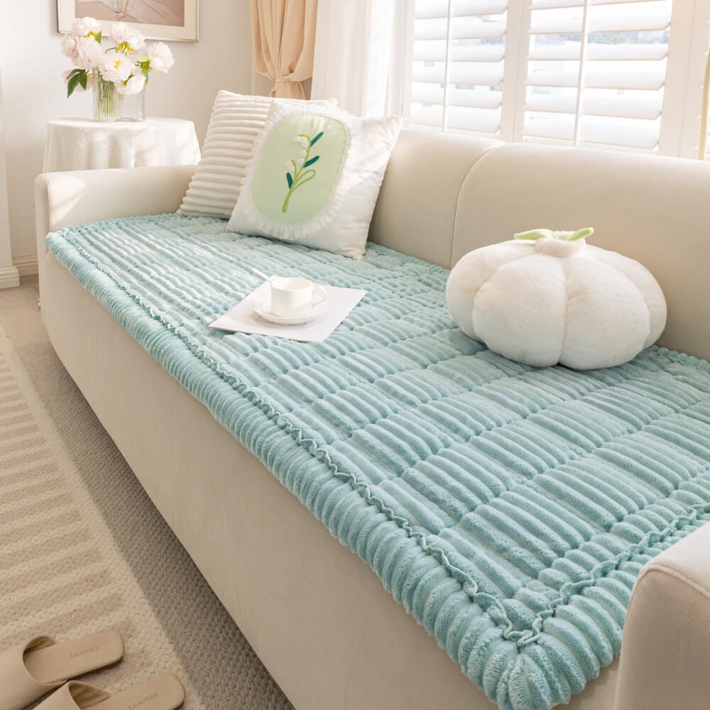 WarmNest Plush Pet Mat for Sofa and Bed Protection