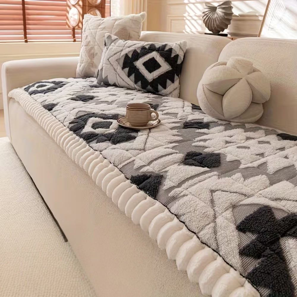 SnugHaven Soft Quilted Winter Sofa Protector for Cozy Comfort