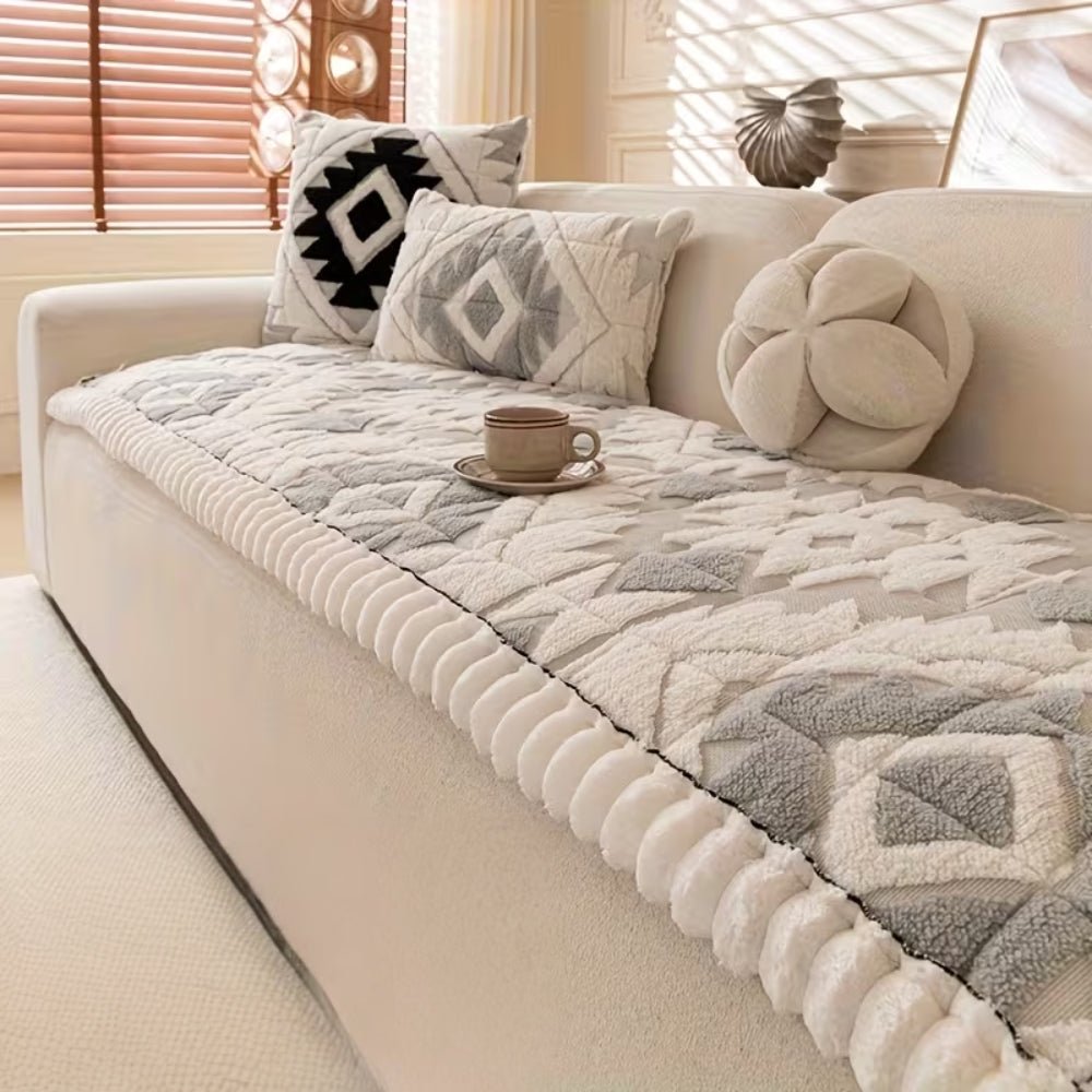 SnugHaven Soft Quilted Winter Sofa Protector for Cozy Comfort