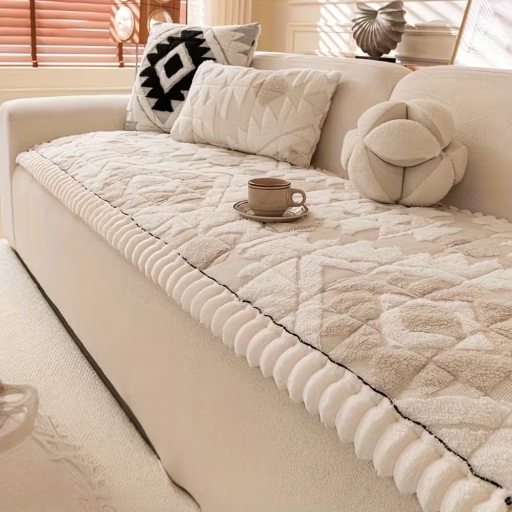 SnugHaven Soft Quilted Winter Sofa Protector for Cozy Comfort