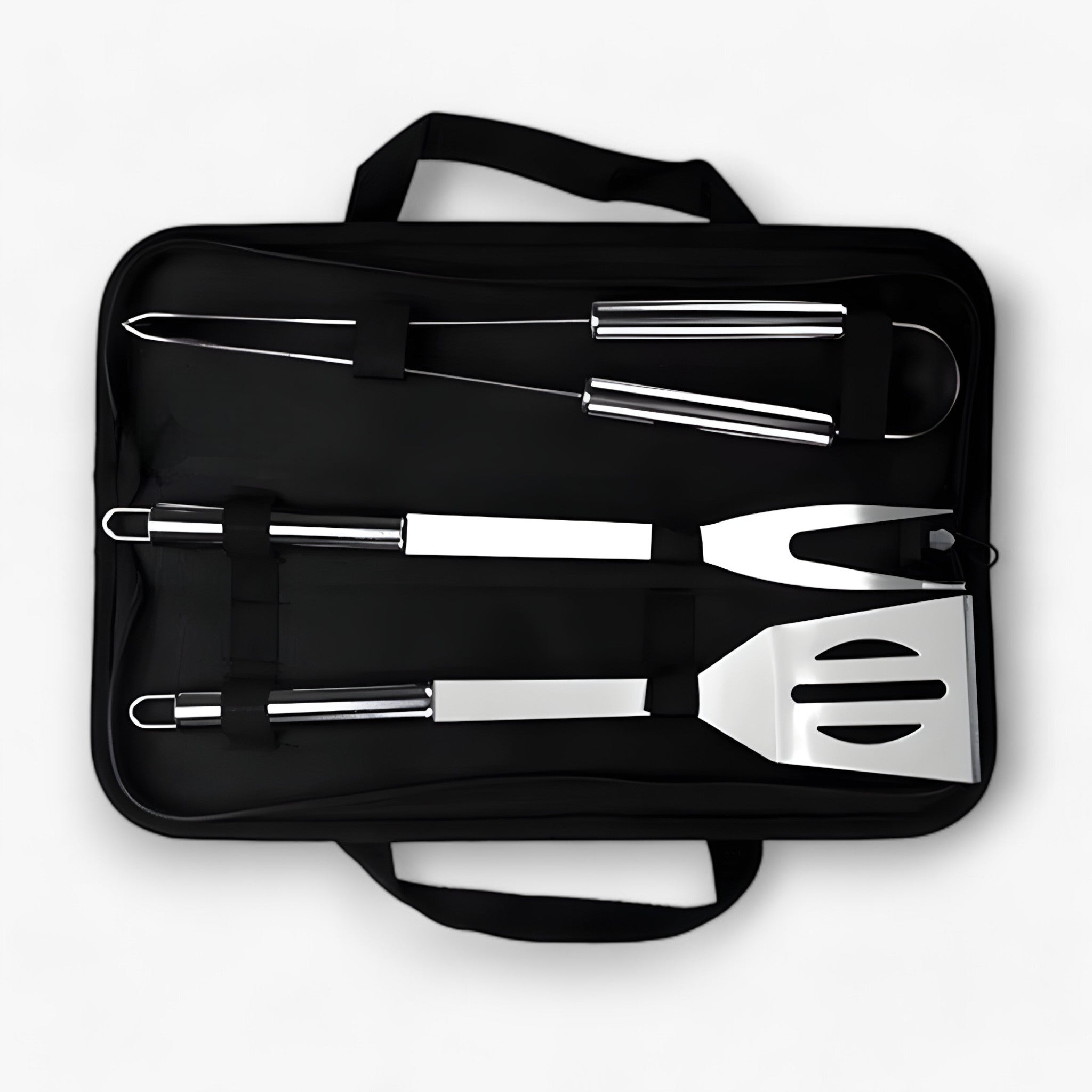 Grill Cutlery Set in Stainless Steel with Carrying Case – 3 or 5 Pieces