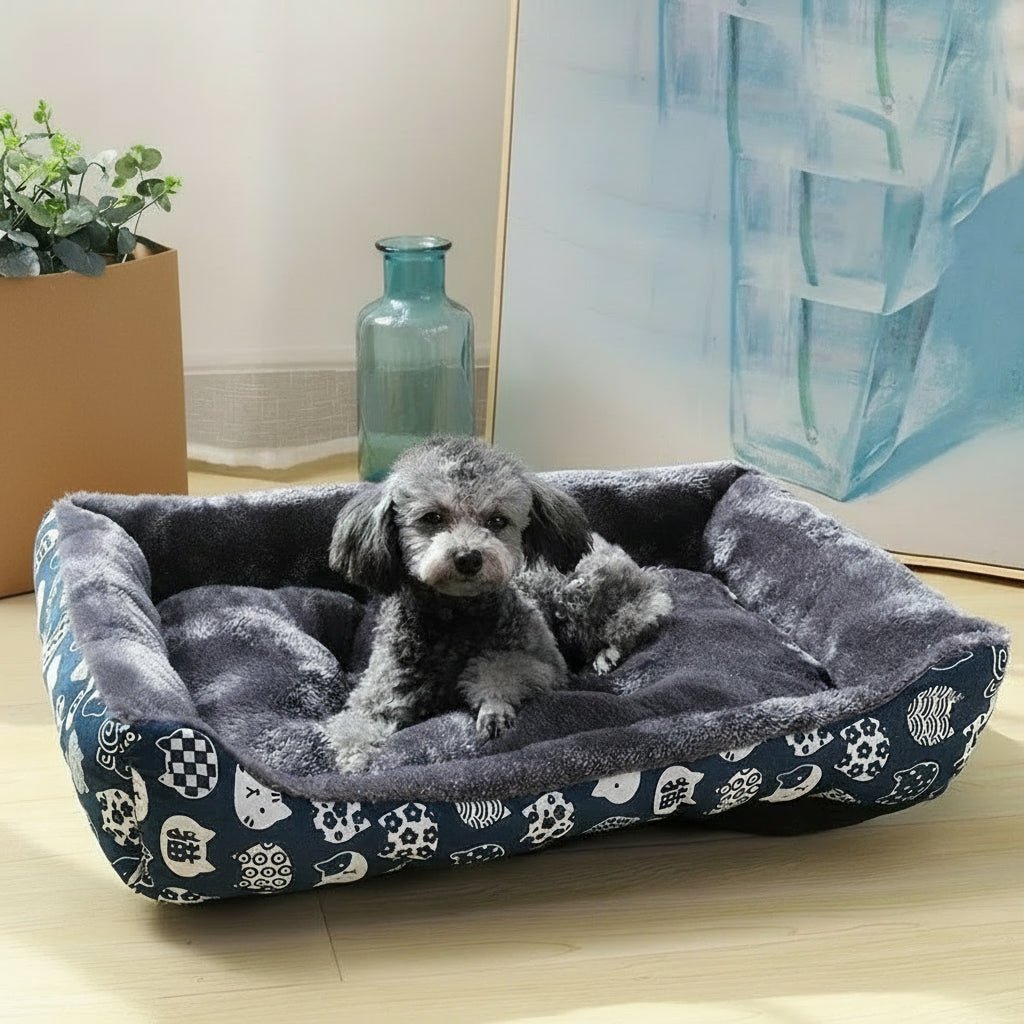 CozyNest Plush Dog Bed for All-Season Comfort
