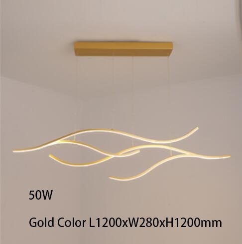 Sleek LED Pendant Light with Artistic Wave Design
