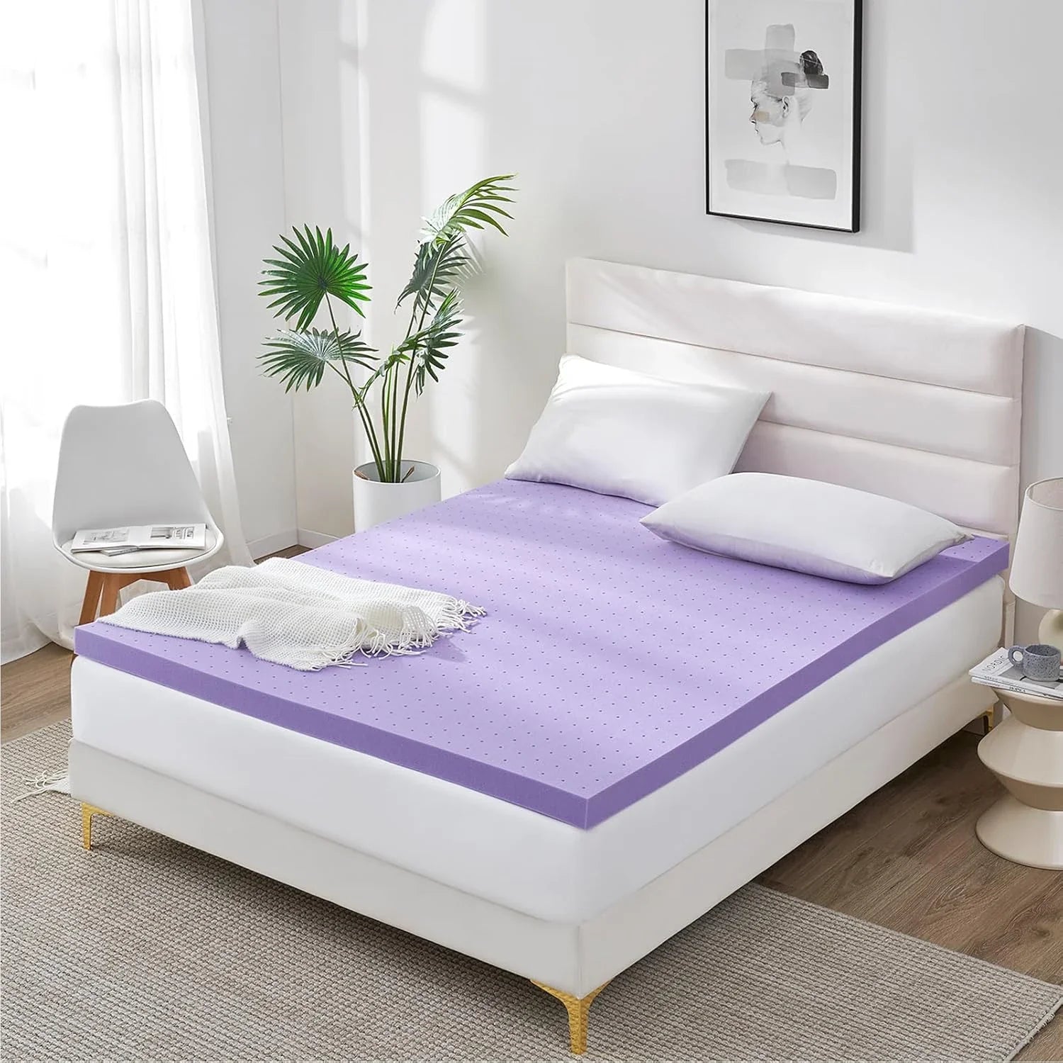 Gel-Infused Mattress Topper in All Sizes with Cooling Feature for Better Sleep