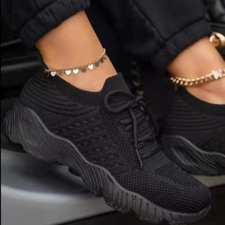 Women's Orthopedic Running Shoes | Breathable Knit Mesh | Slip-Resistant Rubber Sole | Foot Pain Relief & Posture Support