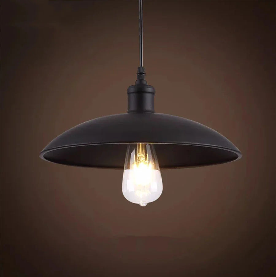 Rustic Charm Pendant Light - Iron Hanging Lamp for Home Decor