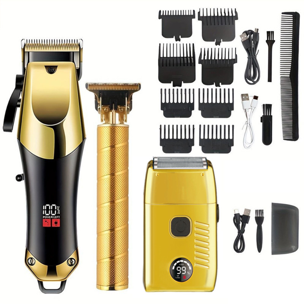 Rechargeable Wireless Hair Cutting and Grooming Kit