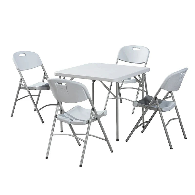 Space-Saving 3ft Square Outdoor Folding Table – Durable Hard Plastic for Garden