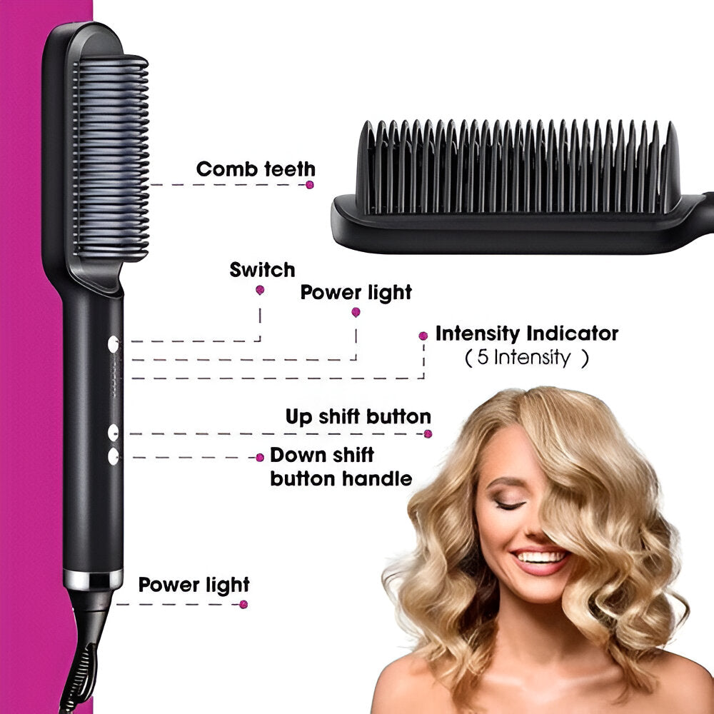 Versatile Heated Hair Styler for Effortless Straightening
