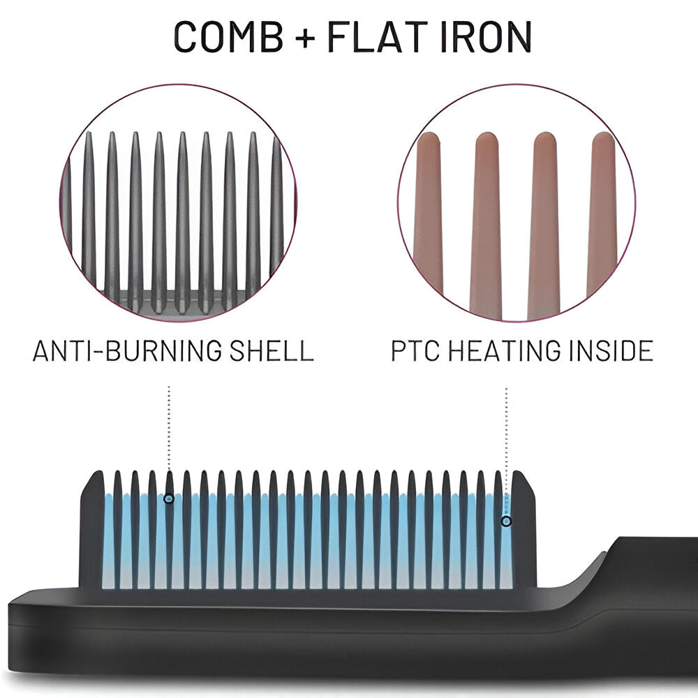 Versatile Heated Hair Styler for Effortless Straightening