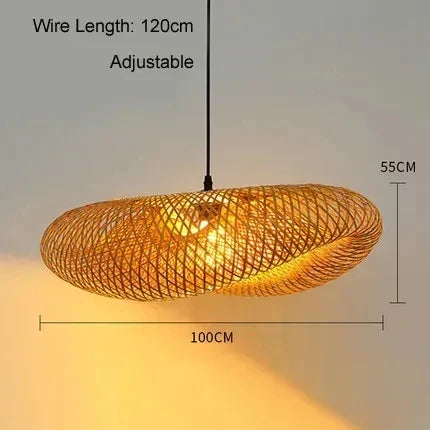 EcoChic Bamboo LED Pendant Light Fixture