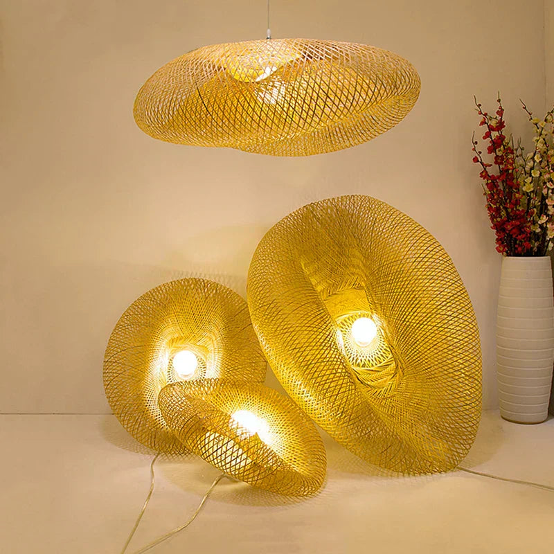 EcoChic Bamboo LED Pendant Light Fixture