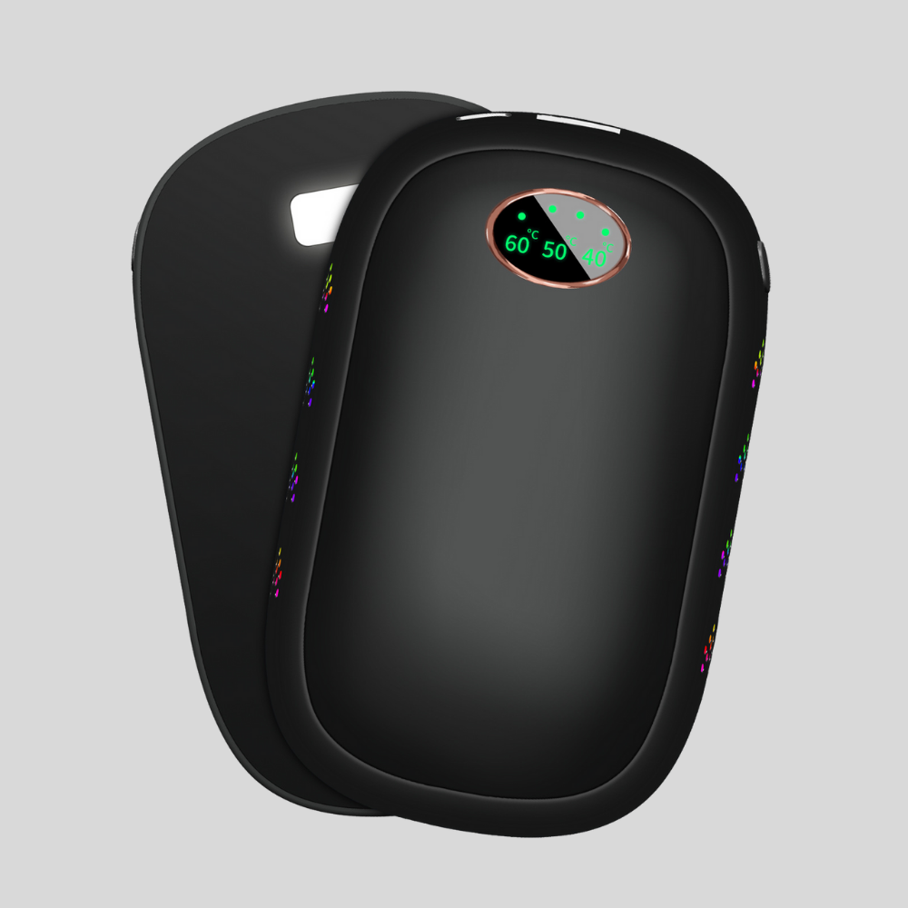 Portable Rechargeable Hand Warmer Duo with Heat Control