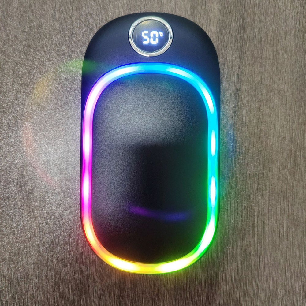 Portable Rechargeable Hand Warmer Duo with Heat Control