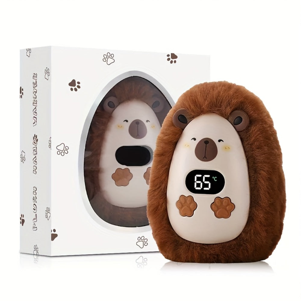 CozyCharge Portable Plush Hand Warmer with LCD Screen