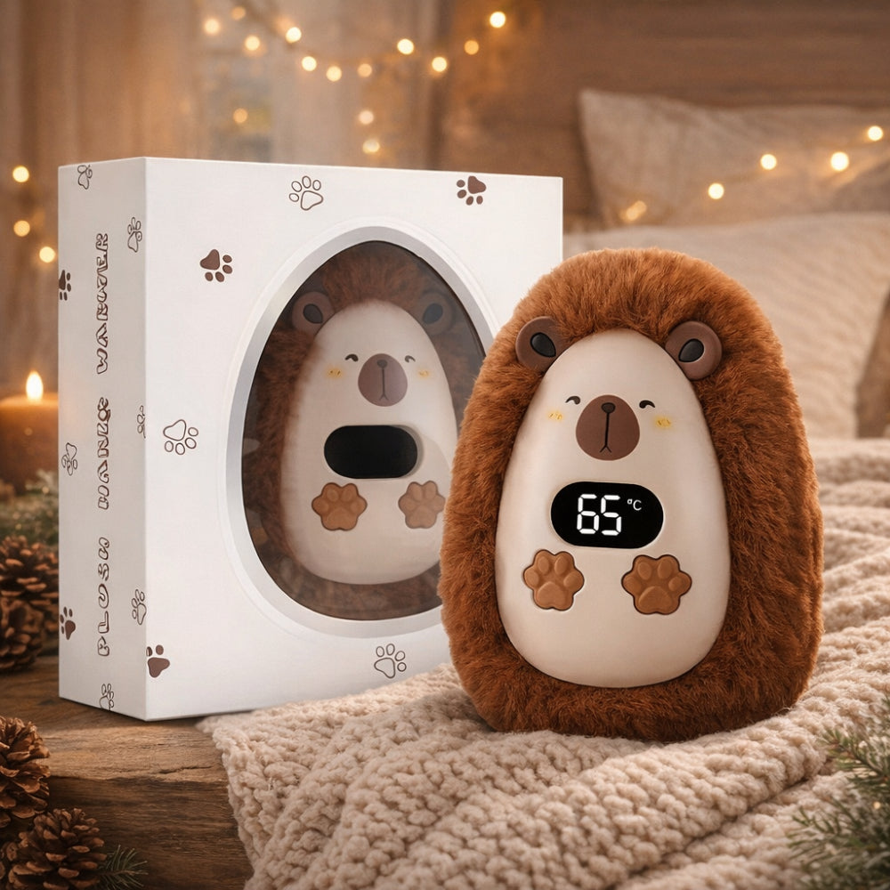 CozyCharge Portable Plush Hand Warmer with LCD Screen