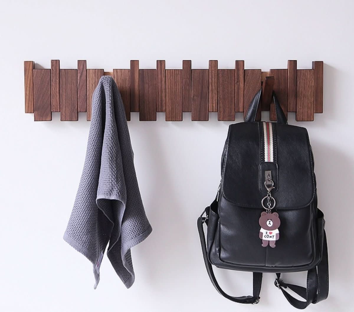HarmonyCraft Musical Inspired Wall Rack with Foldable Hooks