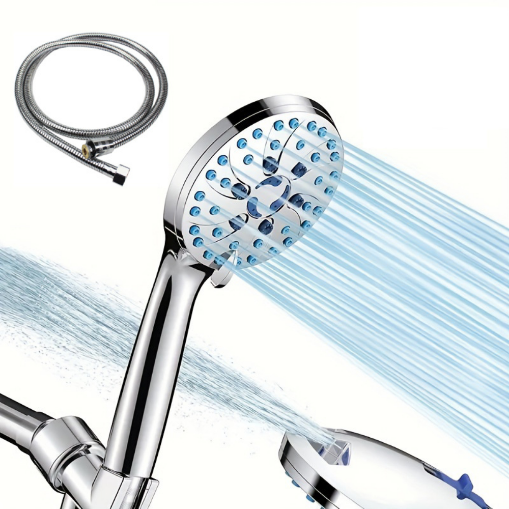 Versatile High-Pressure Showerhead Kit with Customizable Sprays